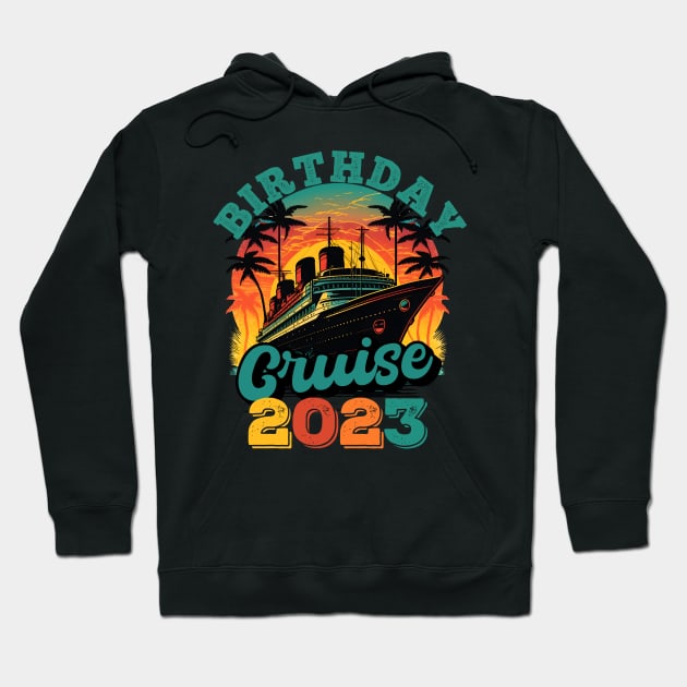 Birthday Cruise Squad Party Family Matching Cruise Ship Hoodie by Daytone